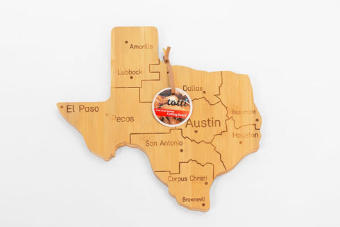Unique Texas-Shaped Eco-Friendly Bamboo Cutting Board