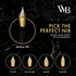 Wordsworth & Black Fountain Pen Set - Medium Nib, Includes 6 Ink Cartridges and Ink Refill Converter, Silver Chrome