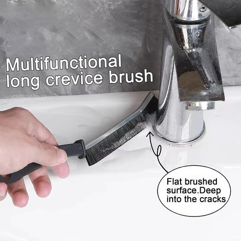 2-Pack Hard Bristle Crevice Brushes for Gap & Grout Cleaning