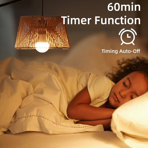 3 2700K-6500K Dimmable Bulb Arc Floor Lamp with Remote, Boho Floor Lamp with Color Temperatures, Rattan Standing Lamp