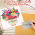 Tidponra 3D Paper Flower Pop Up Cards, Lilies Flower Bouquet Card Popup Greeting Cards for Mother's Day, Graduation