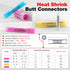 AIRIC Heat Shrink Butt Connectors 22-16 AWG, 100 Pcs Waterproof Electrical Crimp Splice Terminal for Auto Repair
