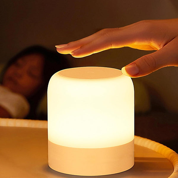 Portable Baby Night Light,3 Colours Egg Light for Nursery,Rechargeable Night Light for