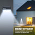 EL8570 1000 Wagan Lumens Outdoor LED Solar Wall Light Waterproof Motion Detected Light, Black