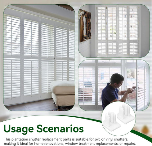 IFERLA 4, Vinyl Shutter Tilt Bar End Cap Variety Plantation Shutter Repair Kit Fit Plantation/Hunter Douglas/Breezeway