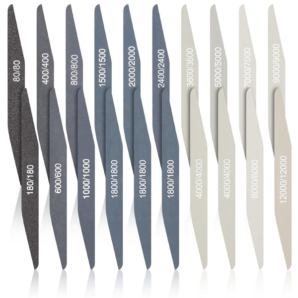 Honoson 20 Pcs Sanding Sticks - Polishing Sticks for Plastic Models, Assorted Metal and Wood Tools for Beginners