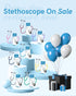 FriCARE Dual Head Stethoscope for Nurses, Medical Students, Paramedics, FSA/HSA Eligible Estetoscopio (Black Tube)
