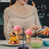 Elegant Iron Art Ice Cream Cone Holder Stand for Home and Bakery Use
