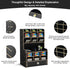 Marbrasse Black Wooden Desk Organizer, Multi-Functional Pen Holder, Storage Rack for School Home Office Art Supplies