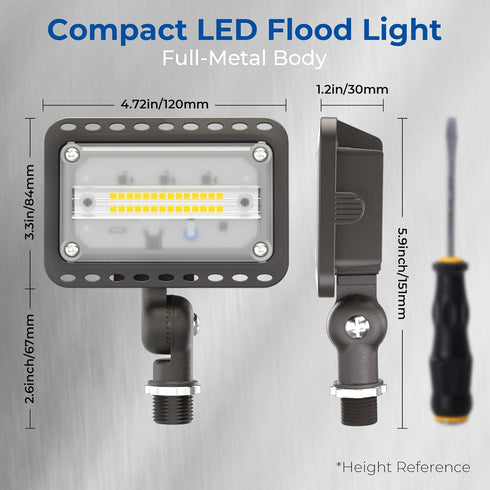 20W IP65 180Knuckle, 2800LM 120V 5000K 2 Pack, CINOTON LED Flood Lights Outdoor, Waterproof Exterior Security Wall