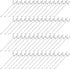 100 Pack Stainless Steel Peg Board Hooks, 8 Inch Hanging Holders for 1/8 and 1/4 Pegboard, Garage Storage Organizer