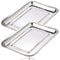 Lyuxzad 2 Pack Stainless Steel Dental Tray, 12.6" X 10.6" Flat Tray for Dental Lab Instrument Kitchen Tools
