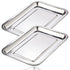 Lyuxzad 2 Pack Stainless Steel Dental Tray, 12.6" X 10.6" Flat Tray for Dental Lab Instrument Kitchen Tools
