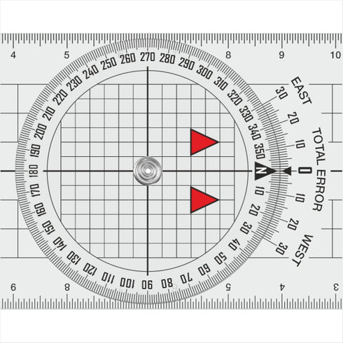 Liquidraw Portland Course Plotter with Marine Protractor | Navigation Protractor | Useful Tool for Marine Navigation |