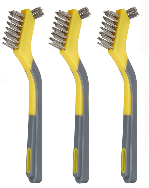 Amazon Basics Stainless Steel Mini Wire Brushes for Paint Removal, Rust Removal,