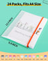Smarpau Zipper Pouch, 24 Pack, 12 Colors, 13.3" x 9.4", Plastic Waterproof Mesh Bags for Organizing, Travel, Office,