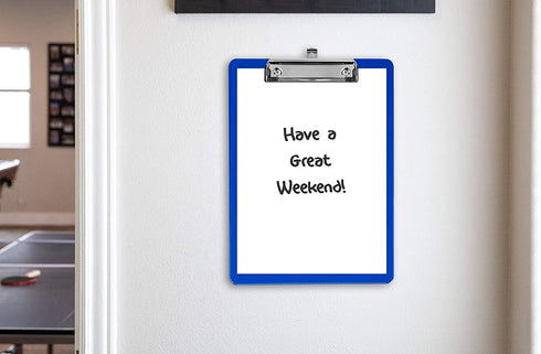 Blue Plastic Clipboard with Low Profile Clip (Pack of 12) - Letter Size Clipboard for Boys and Girls, Cute Aesthetic