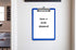 Blue Plastic Clipboard with Low Profile Clip (Pack of 12) - Letter Size Clipboard for Boys and Girls, Cute Aesthetic