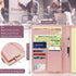 Business/Resume Padfolio Portfolio Folder with Letter/A4 Size Clipboard, Premium Portfolio Case for Women/Men - Rosegold