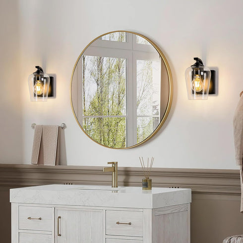 Dimmable Bulb Battery Operated Wall Sconce, Rechargeable Magnetic Wall Lamp with Remote Control, LED & Clear Glass