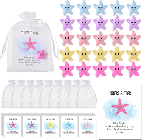 Wettarn 125 Sets Employee Appreciation Gifts Bulk Include You're a Star Appreciation Cards
