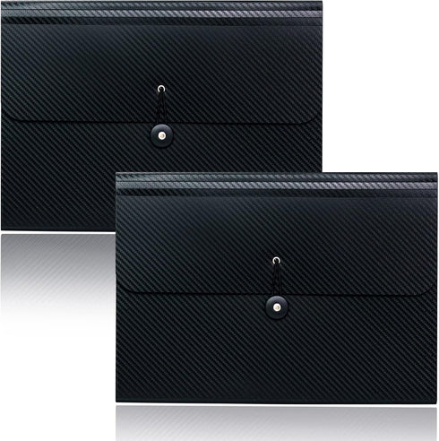 Cesil 2Pcs Expanding File Folders, 13 Pockets Accordion File Organizer for Home, School, Office