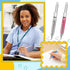 Estune 100 Pcs Syringe Retractable Nurse Pens Novelty Fun Multi Colors Medical Blood Ballpoint Pens Gifts for Nursing