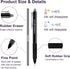 Erasable Gel Pens, 15 Pack Retractable Fine Point Pens, 8 Black 7 Blue Inks for Writing, Planner, Crossword Puzzles