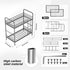 CRXCRY 2 Desktop Shelf Organizer, Tier k Organizer Storage Rack and Frees Up The Space of The Desk, Small Metal