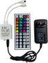 LED Light Remote Controller IR Receiver Adapter Set, DC 12V 2A Power Supply Plug for Strip Lights