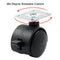 4pcs 1 Inch Black Nylon Swivel Caster Wheels with Brake, Heavy Duty Replacement for Furniture, Cart, Cabinet, Shelf