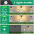 3 IP65 E26 Bulb Solar Porch Lights Outdoor, Dusk to Dawn & Motion Sensor Wall Light with Lantern Shape, Modes
