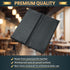 6 Pack 4 4.25" 11" View Menu Holder Menu Covers x | Black PU Leather Menu Sleeves Book Style for Restaurant Coffee Bars