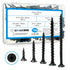 Drywall Screws Assortment Kit - #7 Black Wood Screws Set, 160pcs in 5 Sizes for Wood, Sheetrock and More