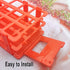 Plastic Test Tube Rack 2 Pack, 24 Holes Lab Holder for 25mm and Below Test Tubes, Detachable, Red