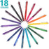 Erasable Gel Pens, 18 Colors Retractable Fine Point Erasable Pens Clicker, Assorted Color Inks, Make Mistakes Disappear for Drawing Writing Planner and Crossword Puzzles by Lineon