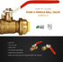 Everflow Supplies Pushlock UPBVF12 1/2 Inch Push X Female Ball Valve, Full Port Design
