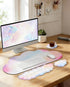 JIKIOU Large Cloud Mouse Pad Waterproof with Cloud Keyboard Wrist Pad and Cloud