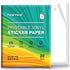 Printable Permanent Vinyl Paper, 20 Sticker Sheets for Printer, Matte White Waterproof, Thick Tear-Resistant