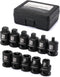 MIXPOWER 11 Pieces 3/8-inch Drive Pipe Plug Socket Set, SAE, CR-MO, Tapered