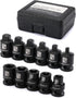MIXPOWER 11 Pieces 3/8-inch Drive Pipe Plug Socket Set, SAE, CR-MO, Tapered