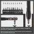 11pc 36-Tooth 1/4 inch Mini Ratchet Wrench Screwdriver Bit Set, High Torque Mini Offset Reversible Drive Handle