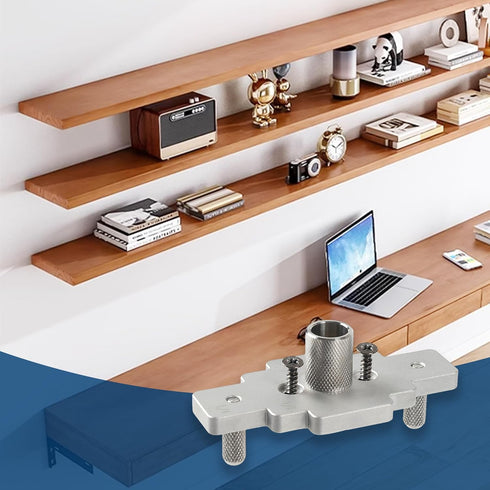 Floating Shelf Bracket Dowel Jig Kit with 1/2" x 9" Drill Bit, Self Centering Drill Guide for Floating Shelf
