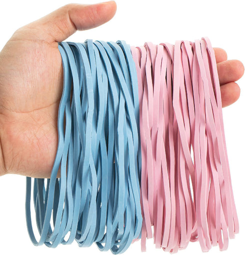 Mr. Pen Large Rubber Bands 110 Pack Pink and Blue Extra Large Office Supplies