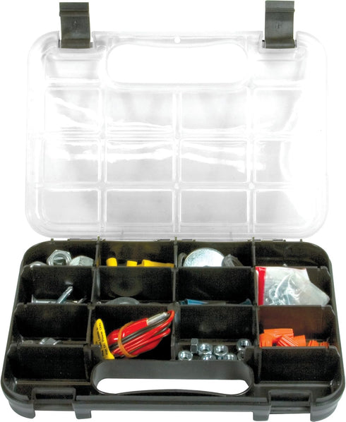 Performance Tool W5189 Durable Plastic Storage Organizer with Full-Height Dividers for Parts and Tools, Flat or Upright Storage with Built-in Feet by Performance Tool
