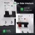 Miniature Circuit Breaker 120V/240V AC 2Pole 32Amp Smart Circuit Breaker DIN Rail Mount for Marine Power Systems, Solar