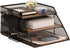 Vintage Wood & Metal Letter Tray - Stackable Desk Organizers for File, Magazines, Mail, with Pen Holder (3 Layer)
