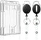 Pawfly 2 Pack Vertical 2-Card Badge Holder, Hard Transparent PC Case Protector with Retractable Badge Reel Clip