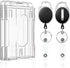 Pawfly 2 Pack Vertical 2-Card Badge Holder, Hard Transparent PC Case Protector with Retractable Badge Reel Clip