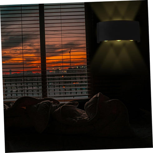 Lurrose LED Wall Sconce Simple Curved Design Wall Lamp for Indoor Outdoor Use Warm Suitable for Hallways Bedrooms